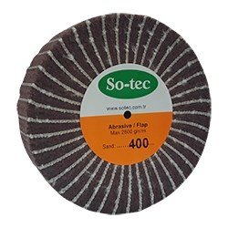 Щетка сатино-лепестковая коричневая  Ф100х10х8, 3х2 Р320 S0-TEC - фото 21084