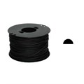 Шнурок каучук полукруглый черный 5х2мм - фото 20740
