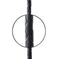 Шнурок кожаный  65 см. Ф 2,0 мм (плетеный черный) - фото 20754